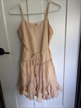 Bluivy women’s small Ruffle-Hem Spaghetti Strap Dress